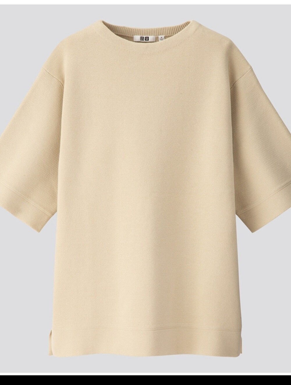 LEMAIRE X Uniqlo Men's Cream Knit Sweater - Classic Crewneck